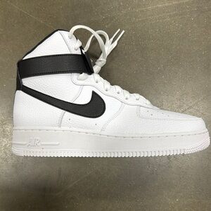 Nike Air Force 1 White and Black High-Top Sneakers